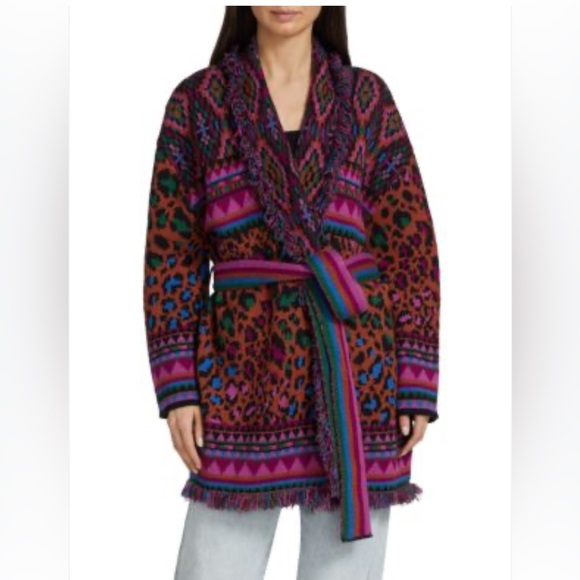 FARM Rio Sweaters - FARM Rio Ainika Tapestry Cardigan Medium Vibrant